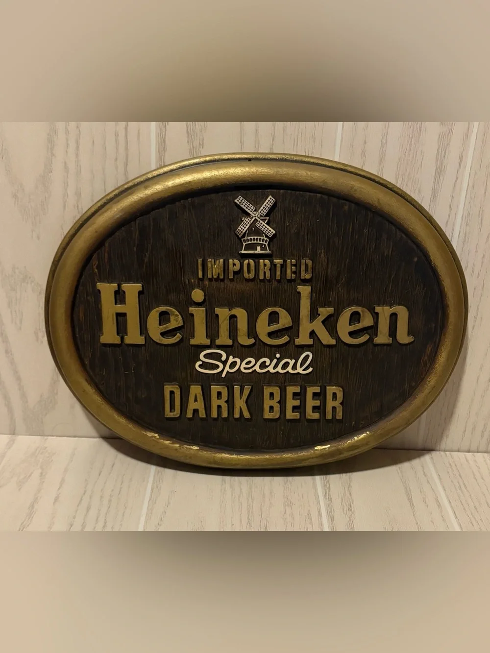 Vintage Imported Heineken Special Dark Beer  Sign For Bar Man Cave